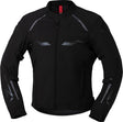 Schwarze iXS Sport Jacke Hexalon-ST für Touren, mit wasserdichter Oberfläche und reflektierenden Elementen.