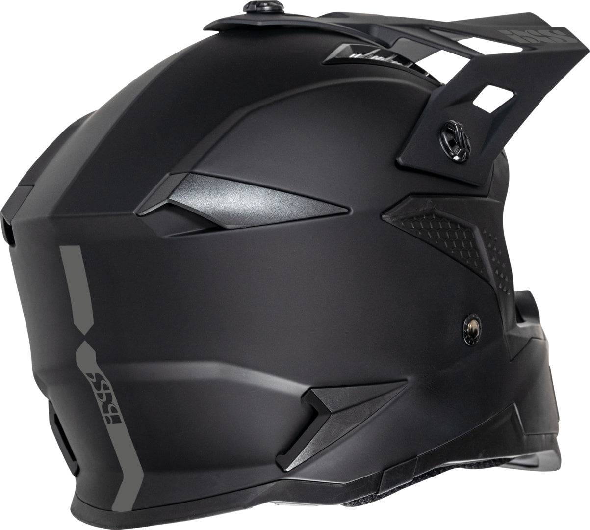 iXS Motocrosshelm iXS363 1.0 in mattschwarz, leichter und sicherer Helm für Offroad-Motocrossfahrer, Sichtfeld und Belüftung sichtbar