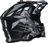 iXS Motocrosshelm iXS363 2.0 in mattschwarz, anthrazit und weiß mit Visier und Belüftungsöffnungen, für Offroad-Fahrer