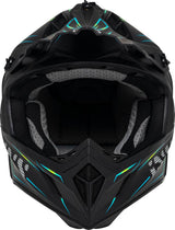 iXS Motocrosshelm iXS189FG 2.0 in mattschwarz-Gelb Fluo, mit Visier und Belüftung für sicheren Schutz beim Motocross.