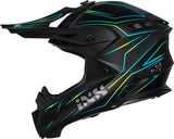 Schwarzer und gelb fluoreszierender iXS Motocrosshelm iXS189FG 2.0 mit mattem Finish, Sichtfeld und Belüftungsöffnungen