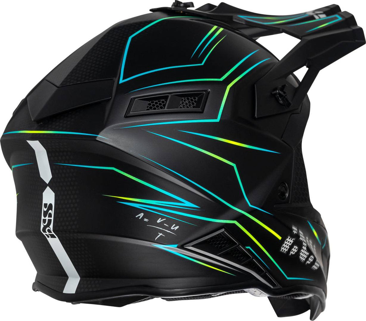 iXS Motocrosshelm iXS189FG 2.0 in mattschwarz-Gelb Fluo, mit Visier und Belüftung für sicheren Offroad-Schutz