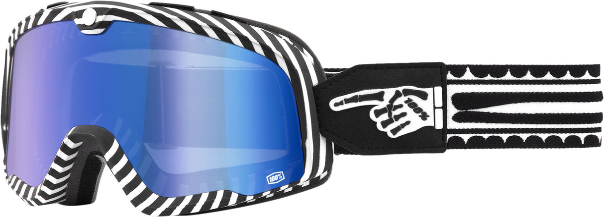 100% Motocrossbrille Barstow Death Spray - Mirror Blue Lens