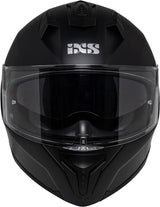 Schwarz mattierter iXS Integralhelm iXS217 1.0 mit Visier und Belüftungsöffnungen, für sicheren Schutz beim Motorradfahren