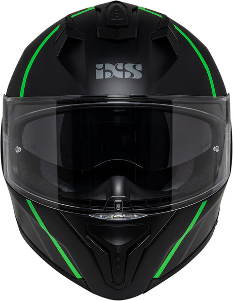 iXS Integralhelm iXS217 2.0 matt schwarz-grün fluo
