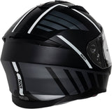 Schwarzer und weißer iXS Integralhelm iXS217 2.0 mit matt Finish, Sichtfeld und Belüftungsöffnungen, sicherer Schutz für das Motorrad.