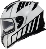 iXS Integralhelm iXS217 2.0 in Weiß-Schwarz, leichter und sicherer Motorradhelm mit aerodynamischem Design