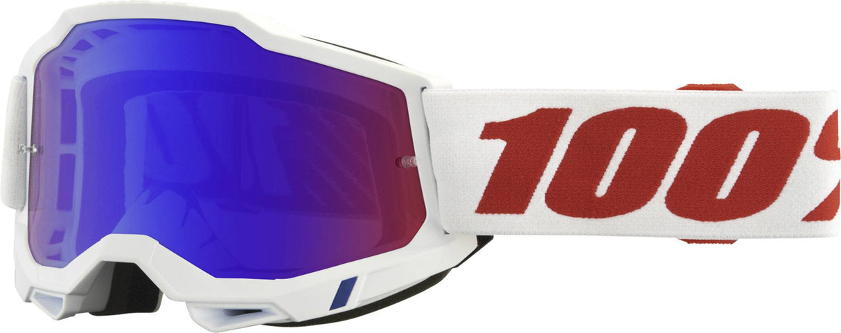 100% Motocrossbrille Accuri 2 Pure - Mirror Red/Blue Lens