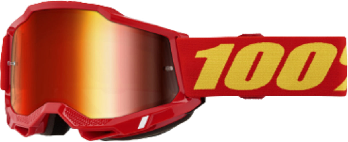 100% Motocrossbrille Accuri 2 Red - Mirror Red Lens