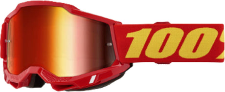 100% Motocrossbrille Accuri 2 Red - Mirror Red Lens