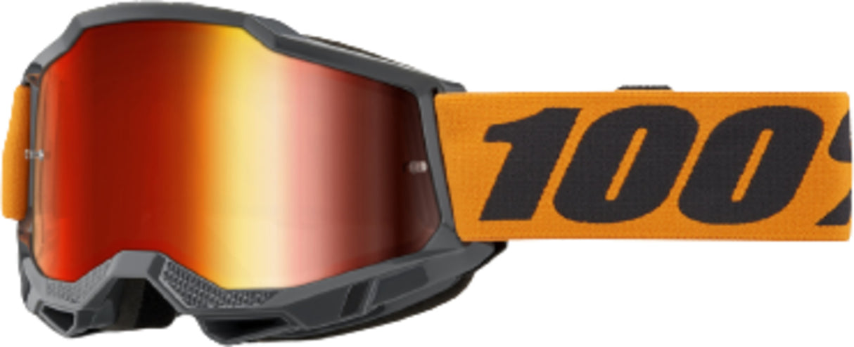100% Motocrossbrille Accuri 2 Orange - Mirror Red Lens
