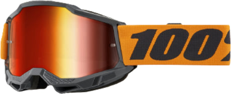 100% Motocrossbrille Accuri 2 Orange - Mirror Red Lens