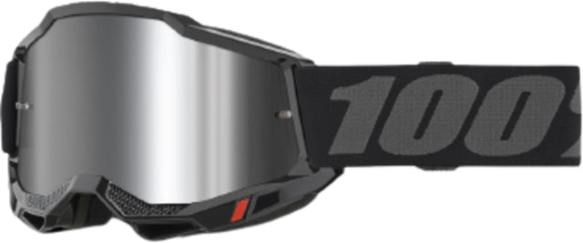 100% Motocrossbrille Accuri 2 Black - Mirror Silver Lens