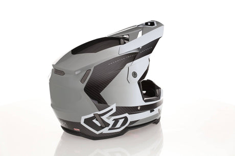 Motocrosshelm 6D ATR-3 Pure Gloss Weiß, leichter 6D Helm mit glänzendem weißen Finish und optimalem Schutz.