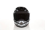 Heller weißer 6D ATR-3 Pure Gloss Motocrosshelm mit stylischem Design und schützender Passform, seitliche Belüftungsöffnungen sichtbar
