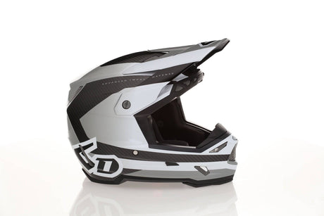 Motocrosshelm 6D ATR-3 Pure Gloss Weiß, stabiler Motocrosshelm mit glänzender Oberfläche und sicherem Design.