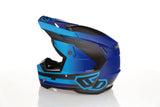 Motocrosshelm 6D ATR-3 Pure Gloss Deep Blue, hochwertiger Helm mit glänzend blauer Oberfläche und sicherem Design