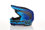 Motocrosshelm 6D ATR-3 Pure Gloss Deep Blue mit schützender Helmschale und Belüftungssystem, glänzend blauer Helm für den Offroad.