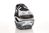 Matte weißer 6D ATR-3 Rival Motocrosshelm mit Visier und Belüftung für sicheren Offroad-Sport, Frontansicht