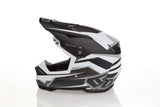 Schwarzer 6D ATR-3 Rival Matte White FIM Motocrosshelm mit Visier und Belüftungsöffnungen, sportlich und sicher für Offroad-Fahrten