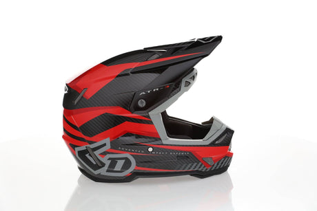 Roter 6D ATR-3 Rival Gloss FIM Motocrosshelm mit Visier und Belüftung, leichtes Schutzhelm für Offroad-Fahrer