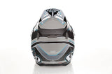 Weißer 6D ATR-3 Reflex Gloss Motocrosshelm mit schwarzem Visier und Belüftungsöffnungen, hochwertiges Design für Schutz und Komfort.