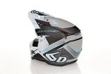 Motocrosshelm 6D ATR-3 Reflex Gloss Weiß mit Visier und Belüftungsöffnungen, hochwertiges FIM-zertifiziertes Design