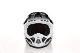 Weißer 6D ATR-3 Reflex FIM Motocrosshelm mit reflektierenden Elementen und sicherer Passform für Offroad-Fahrten.