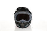 Schwarzer 6D ATR-3 Reflex Gloss Motocrosshelm mit Visier und Belüftung, stylischer Schutz für Offroad-Fahrer.