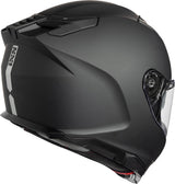 Schwarzer iXS Integralhelm iXS912 SV 1.0 in mattem Finish, vollständig sichtbar mit Visier und Belüftungsöffnungen