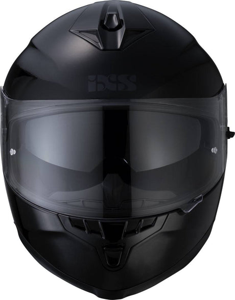 Schwarzer iXS Integralhelm 1100 1.0 mit klarer Visieröffnung, sicherer Schutz für Motorradfahrer