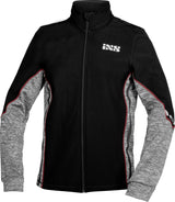 Schwarze, graue und rote iXS Funktions-Jacke ICE 1.0 mit atmungsaktivem Material und reflektierenden Details, Frontansicht