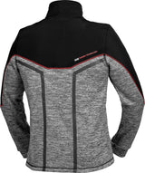 Schwarze, graue und rote iXS Funktions-Jacke ICE 1.0 mit Kapuze und Reißverschluss, atmungsaktive Funktionsbekleidung.