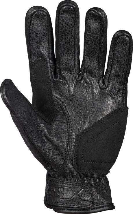 Schwarze iXS Tour Entry Handschuhe, robuste Motorradhandschuhe mit knöchel- und fingerschonender Gestaltung.