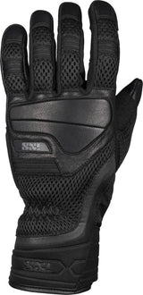 Schwarze iXS Tour Cartago 2.0 Handschuhe, atmungsaktiv und strapazierfähig, für Radfahren und Outdoor-Aktivitäten.
