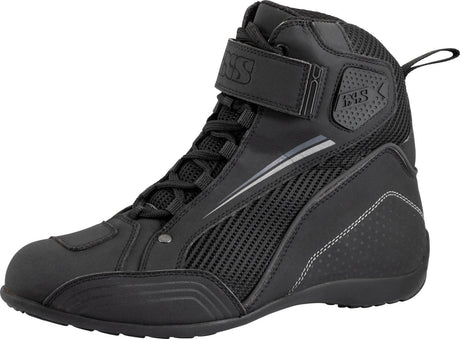 Schwarze iXS Tour Breeze 2.0 Schuhe für Fahrradtouren, bequeme und atmungsaktive Sportschuhe, seitliche Detailansicht