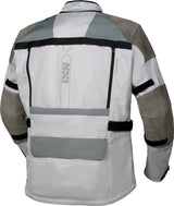 Leichte iXS Tour LT Jacke Montevideo-Air 2.0 in hellgrau und dunkelgrau, ideal für Abenteuer und Outdoor-Aktivitäten.