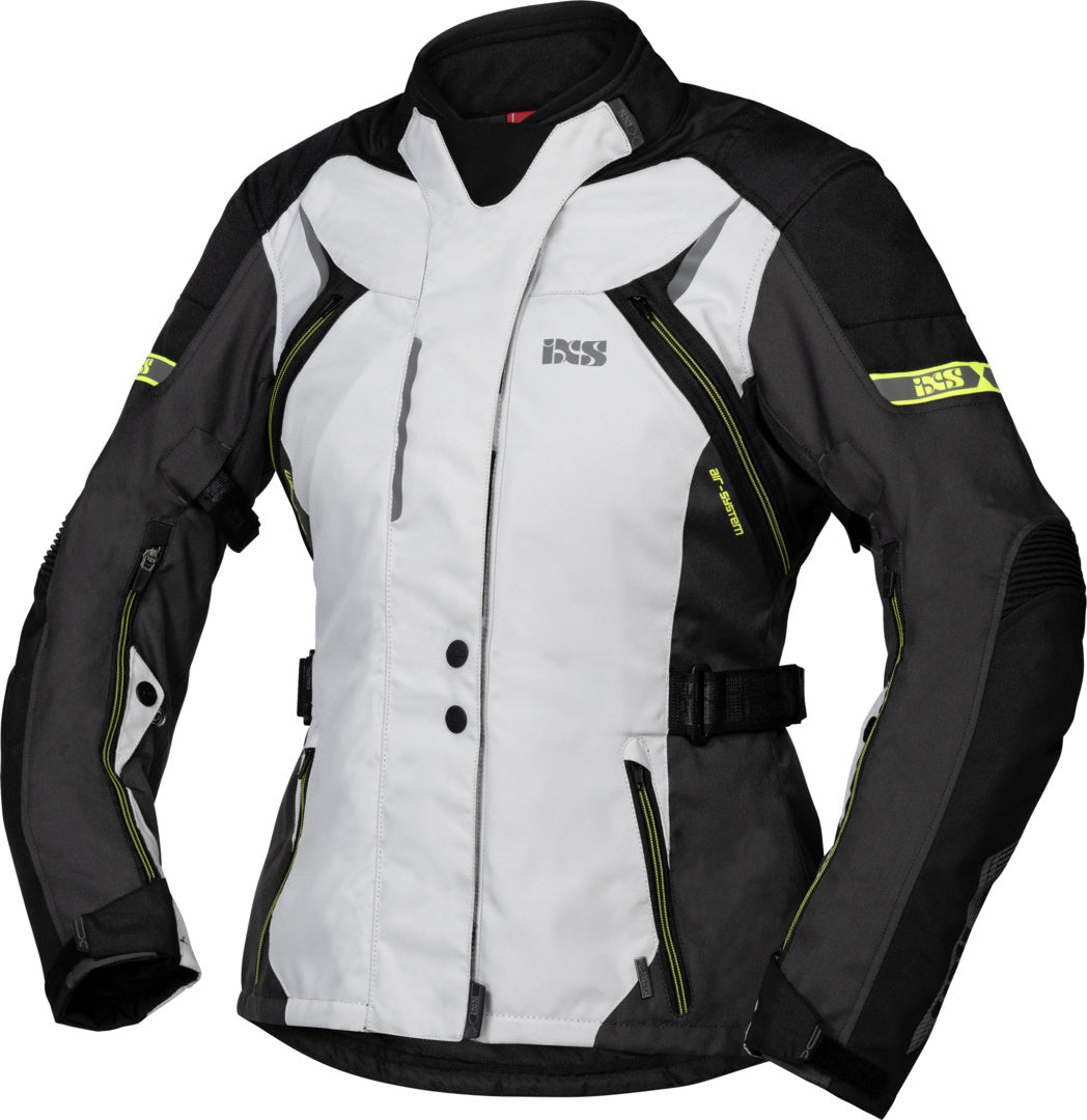 iXS Damen Jacke Tour Liz-ST grau-schwarz-gelb