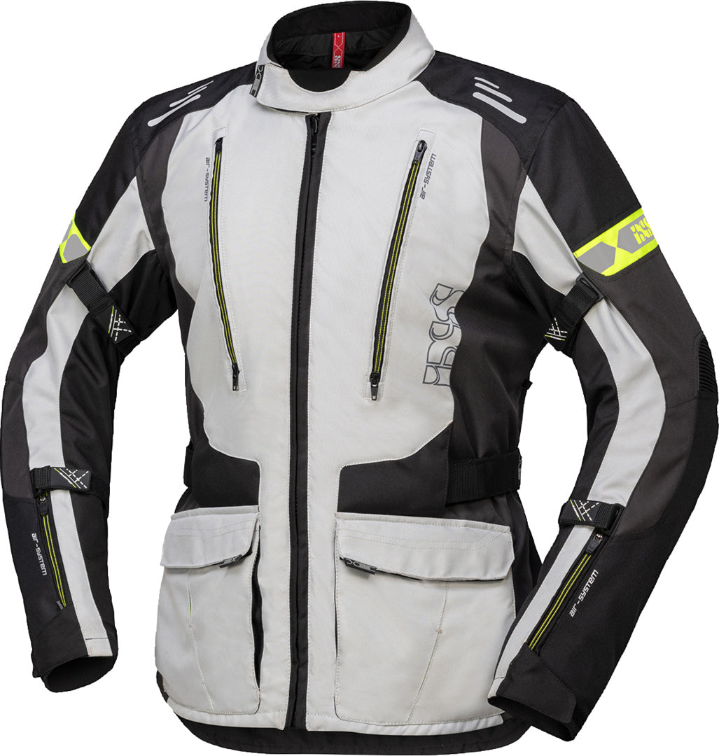 iXS Tour Jacke Lorin-ST grau-schwarz-gelb neon