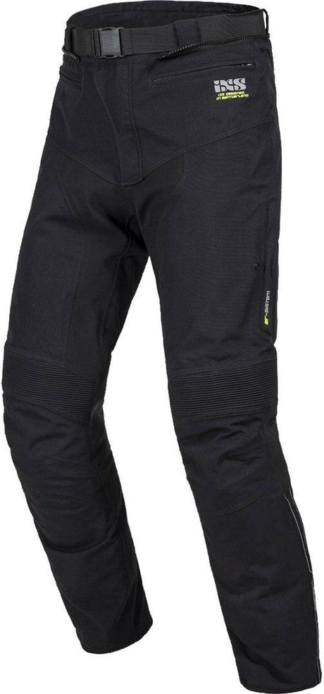 Schwarze iXS Tour Laminat-ST-Plus Adventure-Hose mit robustem Material und verstellbarem Bund, für Outdoor-Aktivitäten geeignet