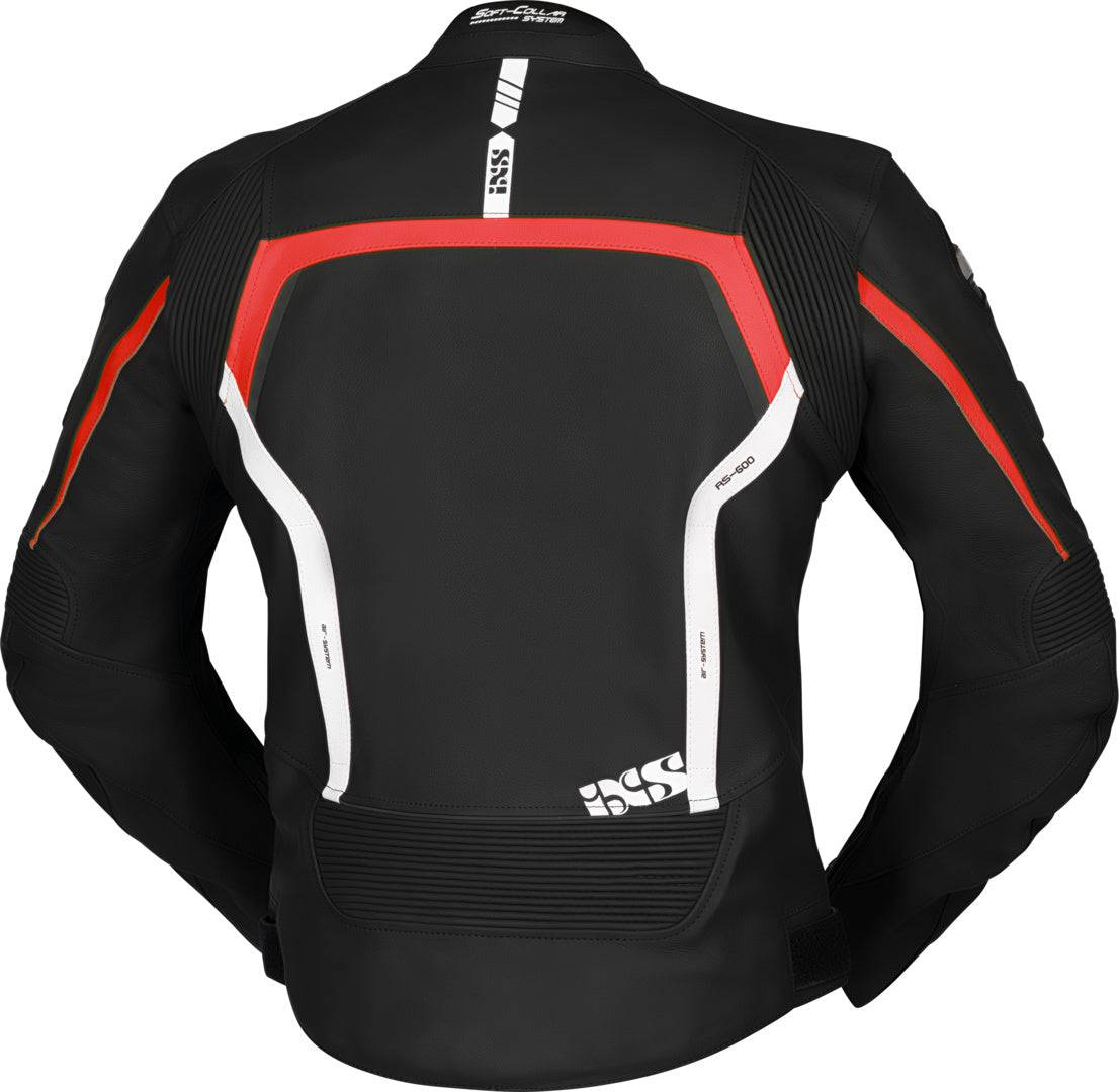 Schwarze, rote und weiße iXS Jacke Sport LD RS-600 1.0 für Touring, sportliche Motorradjacke mit Schutzfeatures.