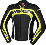 iXS Jacke Sport LD RS-600 1.0 in Schwarz-Gelb-Weiß, Touren-Jacke mit robustem Material und sportlichem Design