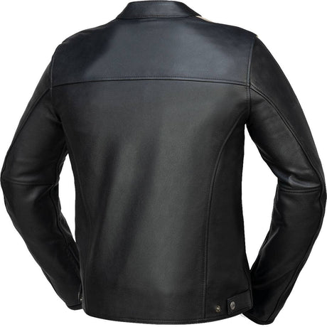 Schwarze iXS Classic LD Jacke mit Streifenmuster, leichte Jacke im klassischen Stil, sichtbares Detail der Modejacke