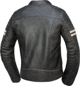 Schwarze iXS Classic LD Jacke Andy, stylische Jacken-Classic mit robustem Design, sichtbare Reißverschlüsse und klassische Passform