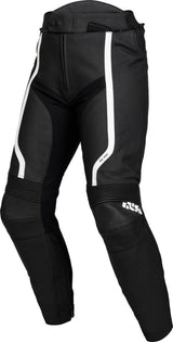 Schwarze und weiße iXS Hose Sport LD RS-600 1.0 für Touring, bequem und strapazierfähig, mit sportlichem Design.