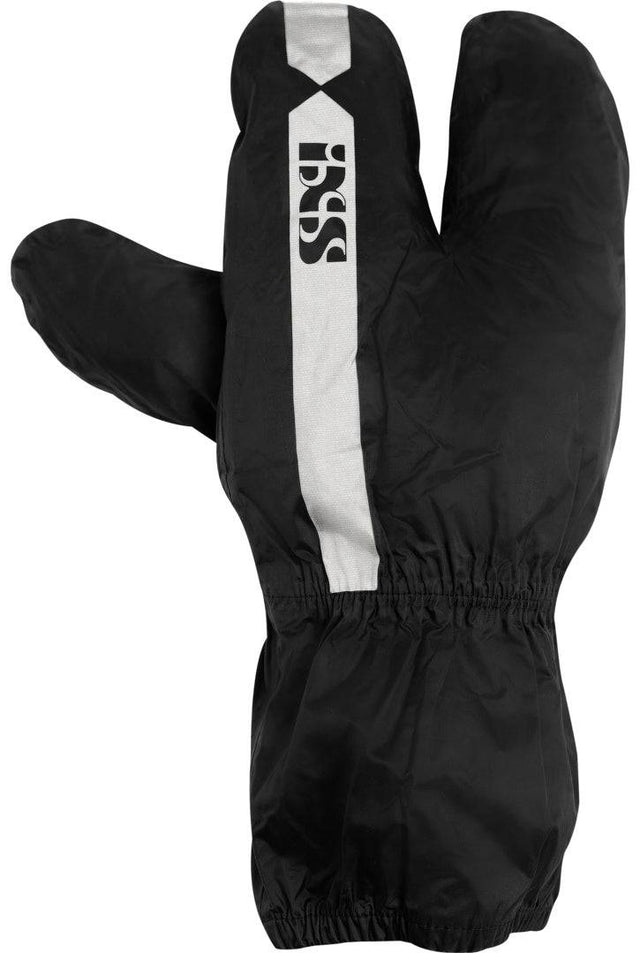 Schwarze iXS Virus 4.0 Regenhandschuhe aus wasserabweisendem Material, für Schutz bei Regenwetter, mit reflektierenden Elementen