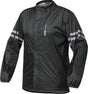 Schwarze iXS Regenjacke Light aus Regenbekleidung, wasserdicht und atmungsaktiv, sichtbar im Detail.