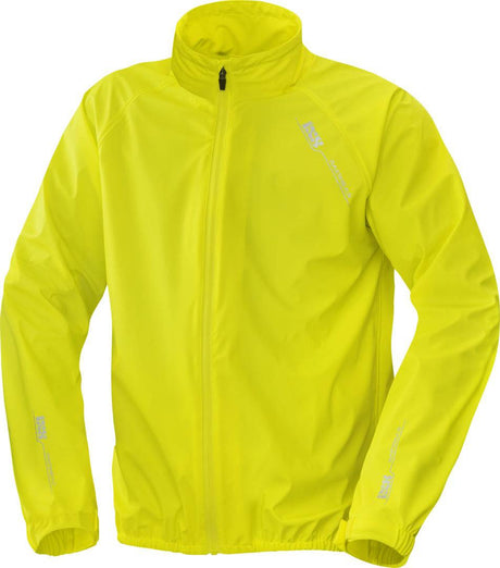 iXS Regenjacke Saint Fluo Gelb, gelbe wasserdichte Regenbekleidung mit reflektierenden Elementen, für sicheren Schutz bei Regen.