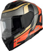 Schwarz-roter iXS Integralhelm iXS912 SV 2.0 Blade mit matt finish, Sichtfenster, Belüftungsöffnungen und sicherem Verschluss