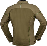 iXS Tour Jacke Oxy-Air in Oliv, robuste Touring-Jacke mit atmungsaktivem Material und reflektierenden Details.